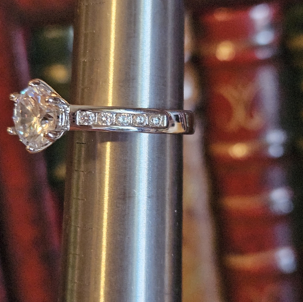 Signed RSC Silvertone Size 6 ring - Picture 8 of 9